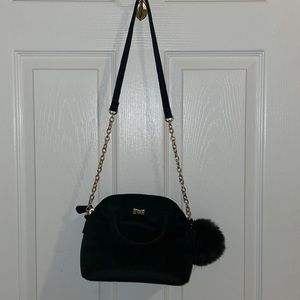 Black Velvet Crossbody Bag
